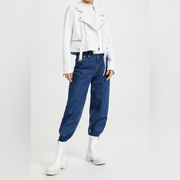 BLANKNYC Moto Jacket Fresh Start White Faux Leather LG - Picture 2 of 11